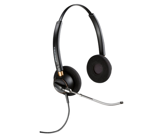Poly EncorePro 520V Binaural Headset VoiceTube +Quick Disconnect