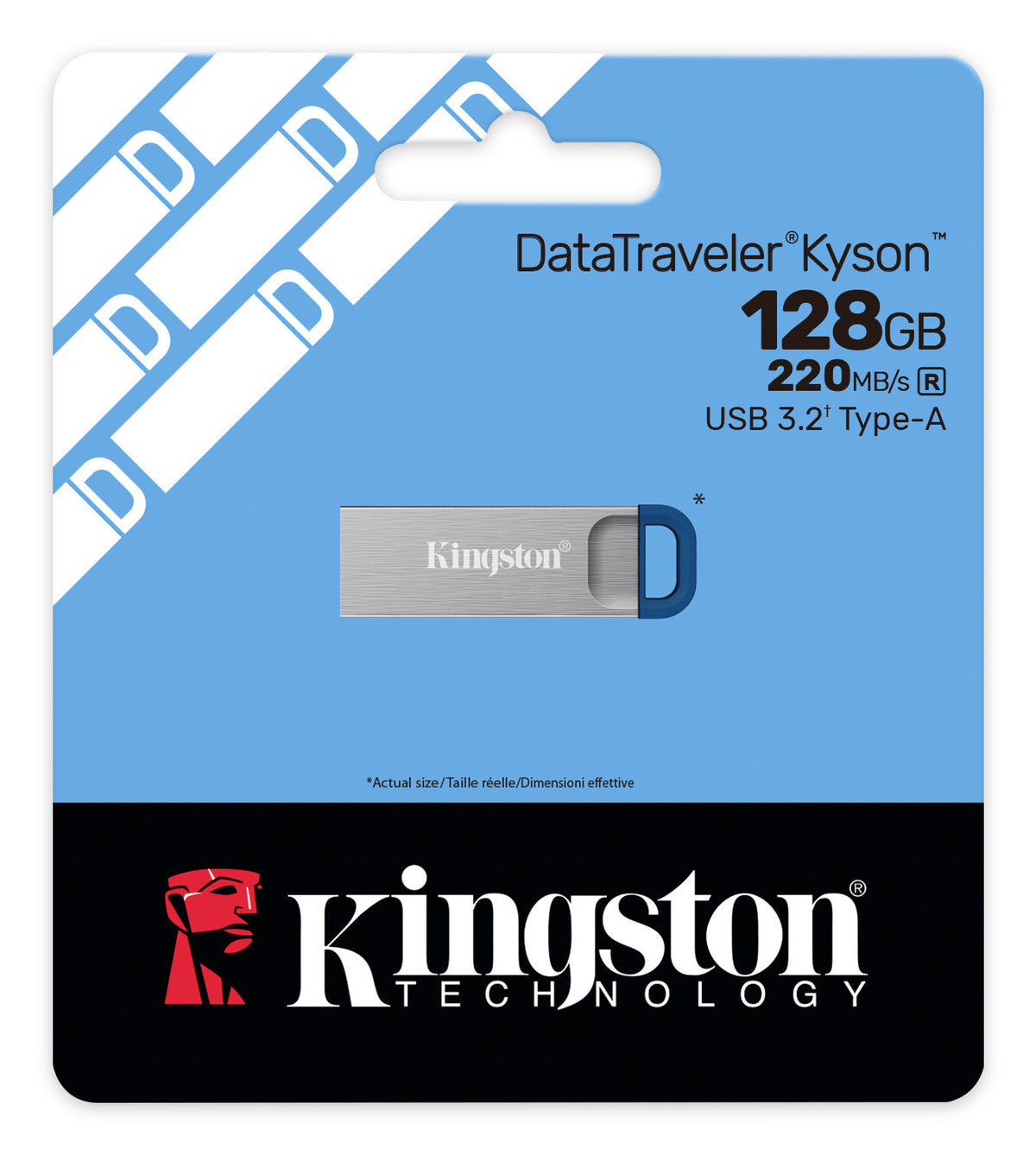 Kingston Technology DataTraveler 128GB Kyson 220MB/s Metal USB 3.2 Gen 1