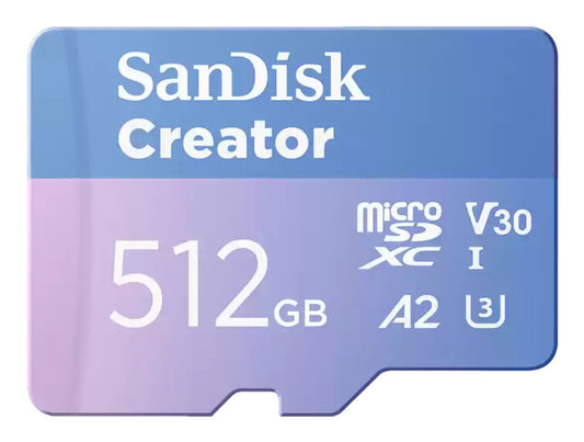 SanDisk Creator 512GB MicroSDXC UHS-I Class 10 memory card