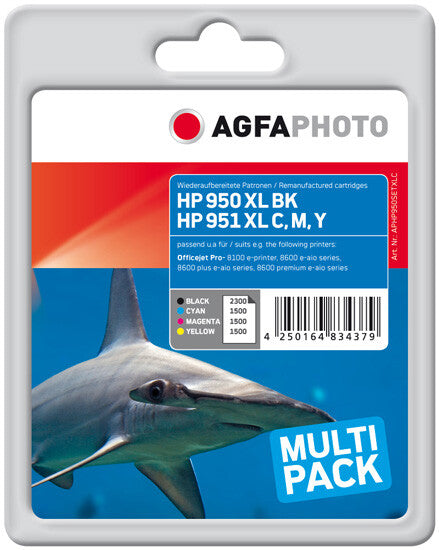 AgfaPhoto APHP950SETXLC ink cartridge 2 pc(s) Black, Cyan, Magenta, Yellow