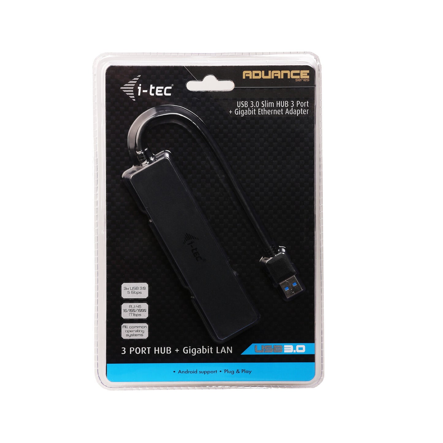 i-tec Advance USB 3.0 Slim HUB 3 Port + Gigabit Ethernet Adapter