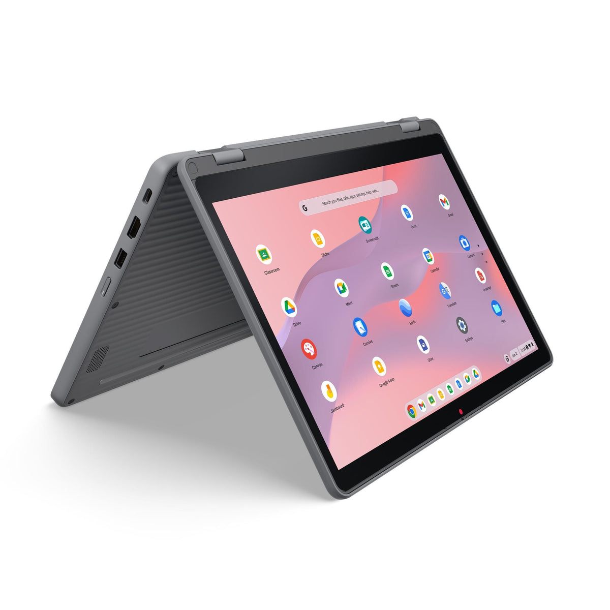 Lenovo Chrome 500e 2in1 G5 M89 MediaTek Kompanio 540 Chromebook 29.5 cm (11.6") Touchscreen HD 8 GB LPDDR5x-SDRAM 64 GB UFS Wi-Fi 7 (802.11be) ChromeOS English Grey