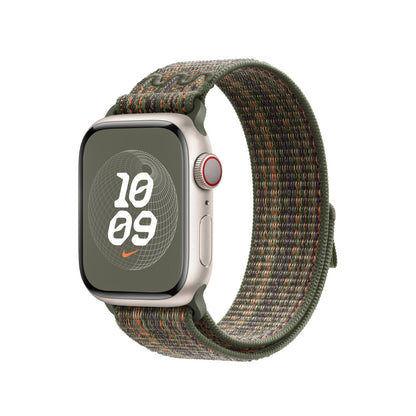 Apple 41mm Sequoia/Orange Nike Sport Loop