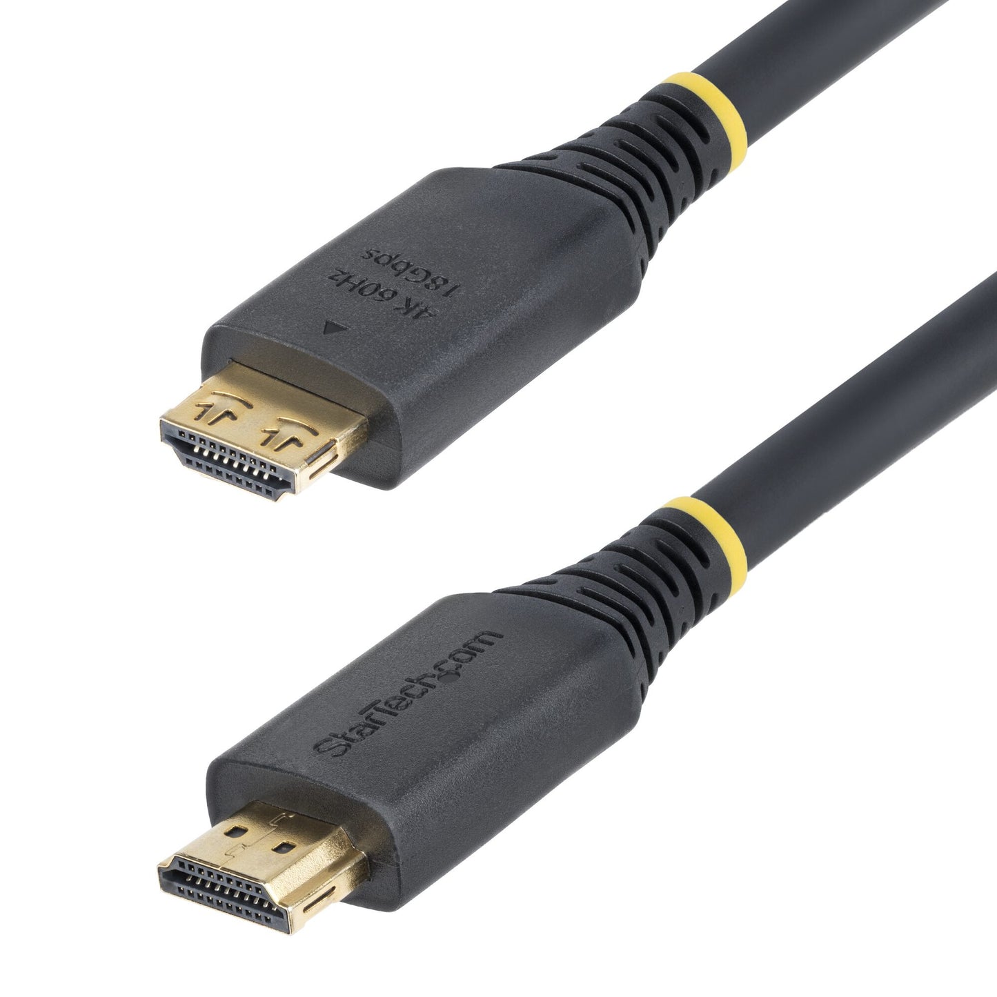 StarTech.com 20ft (6.1m) High Speed HDMI Cable with Gripping Connectors, 4K 60Hz/1440p 144Hz, HDR10/HDCP 2.2/ARC, 18Gbps, UHD HDMI 2.0 Cord for TV/Monitor/Display, TPE Jacket