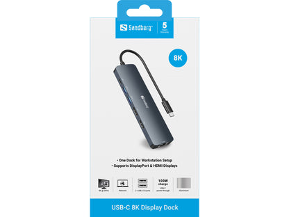 Sandberg USB-C 8K Display Dock