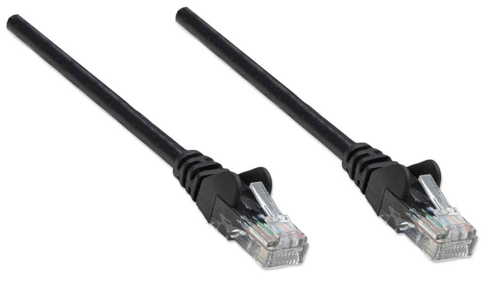 Intellinet Network Patch Cable, Cat5e, 5m, Black, CCA, U/UTP, PVC, RJ45, Gold Plated Contacts, Snagless, Booted, Lifetime Warranty
