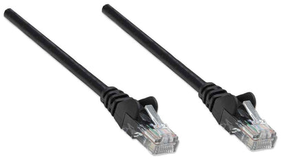 Intellinet Network Patch Cable, Cat5e, 5m, Black, CCA, U/UTP, PVC, RJ45, Gold Plated Contacts, Snagless, Booted, Lifetime Warranty