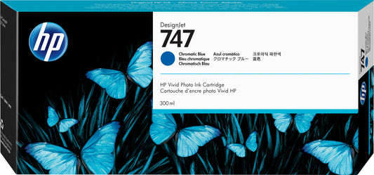 HP 747 300-ml Chromatic Blue DesignJet Ink Cartridge