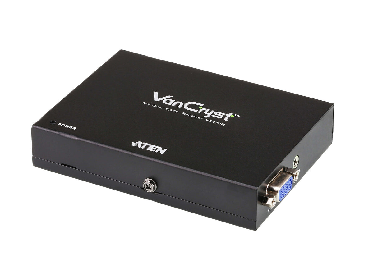 ATEN VE170R AV extender AV receiver Black