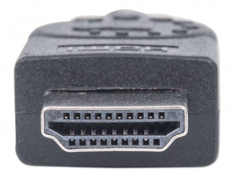 Manhattan HDMI to DVI-D 24+1 Cable, 2m, Black, Lifetime Warranty, Equivalent to HDDVIMM2M