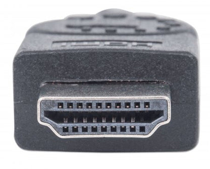 Manhattan HDMI to DVI-D 24+1 Cable, 2m, Black, Lifetime Warranty, Equivalent to HDDVIMM2M