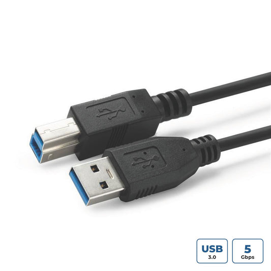 Microconnect USB3.0AB1B USB cable USB 3.2 Gen 1 (3.1 Gen 1) 1 m USB A USB B Black