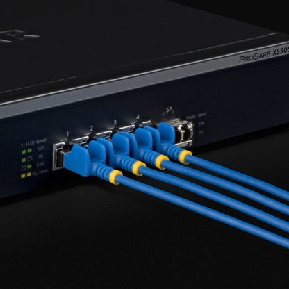 StarTech.com 15cm Blue Ultra Slim Cat6A Ethernet Cable, Snagless, FTP, Pure Bare Copper Wire, 34AWG Slim RJ45 Network Patch Cord, Individually Tested