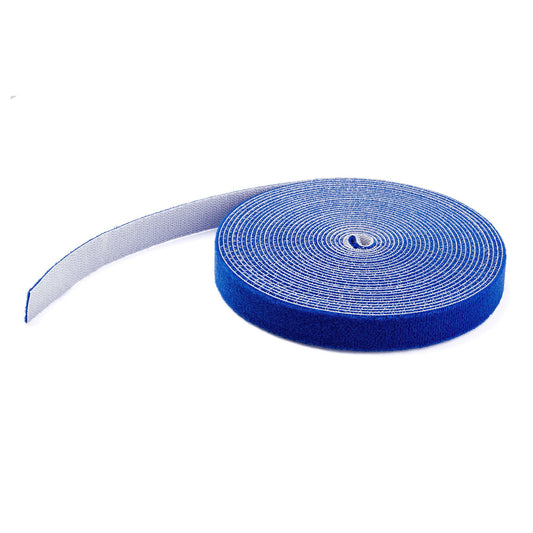 StarTech.com 50ft (15.2m) Hook and Loop Roll, Blue, Cut-to-Size Reusable Cable Ties, Bulk Industrial Wire Fastener Tape, Adjustable Fabric Wraps, Reusable Self Gripping Cable Management Straps