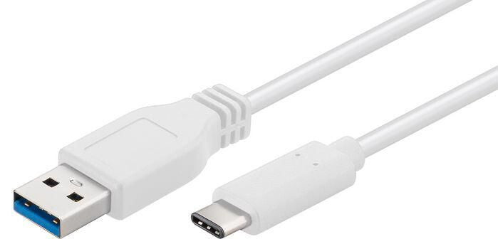 Microconnect USB3.1CA1W USB cable USB 3.2 Gen 1 (3.1 Gen 1) 1 m USB A USB C White