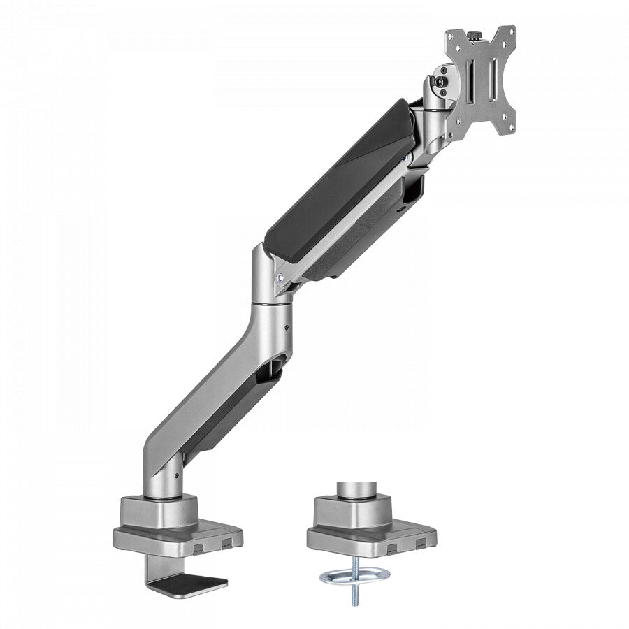 V7 DM1HDS monitor mount / stand 124.5 cm (49") Desk Black, Silver