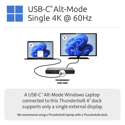 Kensington SD5760T Thunderbolt 4 Dual 4K Docking Station with 96W Power Delivery