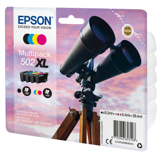 Epson Multipack 4-colours 502XL ink cartridge, black, cyan, magenta and yellow