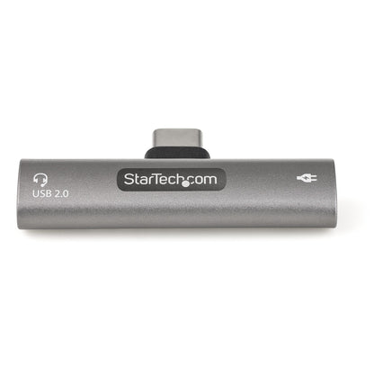 StarTech.com USB C Audio & Charge Adapter - USB-C Audio Adapter w/ USB-C Audio Headphone/Headset Port and 60W USB Type-C Power Delivery Pass-through Charger - For USB-C Phone/Tablet/Laptop