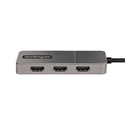 StarTech.com 3-Port USB-C Multi-Monitor Adapter, USB Type-C to 3x HDMI MST Hub, Triple 4K 60Hz HDMI Laptop Display Extender / Splitter, HDR, Extra-Long Built-In Cable - Windows Only