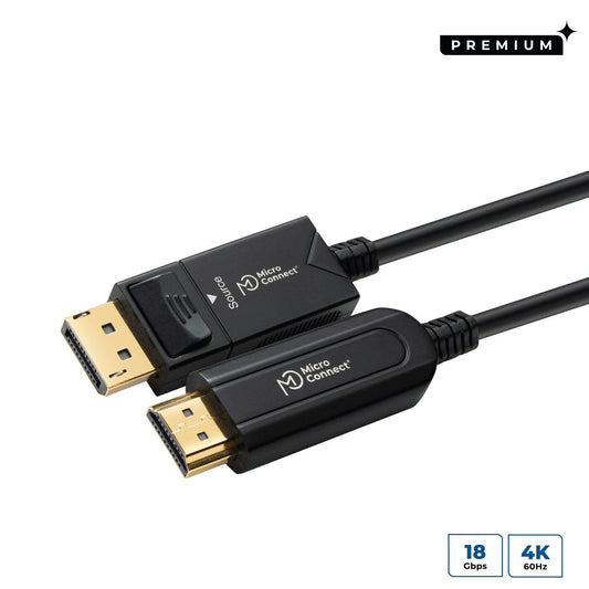 Microconnect DP-HDMI-3000V1.4OP video cable adapter 30 m DisplayPort HDMI Type A (Standard) Black