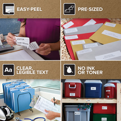 DYMO Authentic LabelWriter Multi-Purpose Labels | 54 mm x 70 mm | Self Adhesive | Roll of 320 Easy-Peel Labels | for LabelWriter Label Makers | Made in Europe