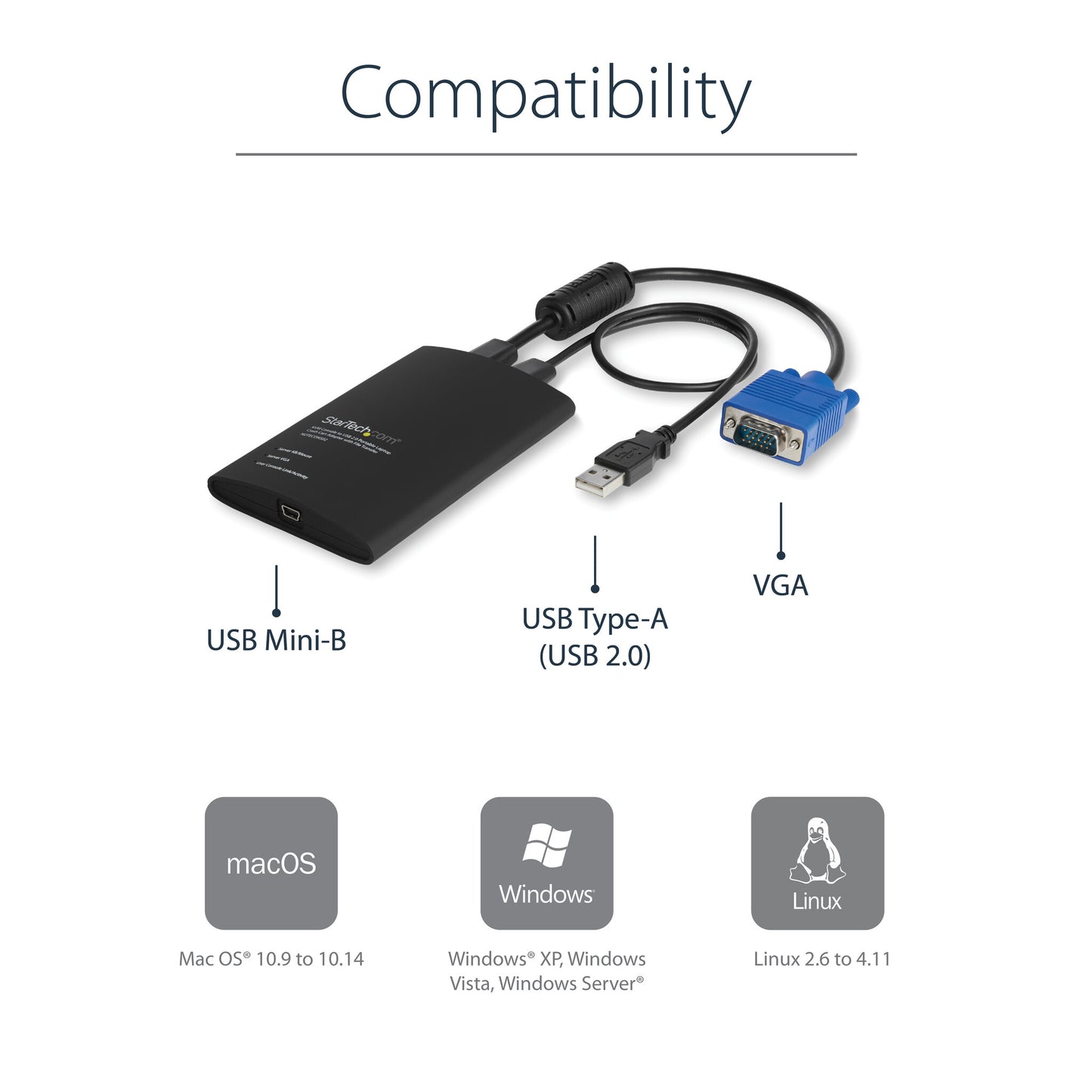 StarTech.com USB Crash Cart Adapter with File Transfer & Video Capture