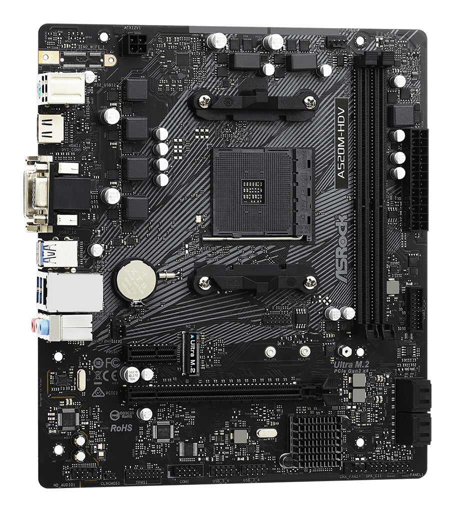 Asrock A520M-HDV AMD A520 Socket AM4 micro ATX