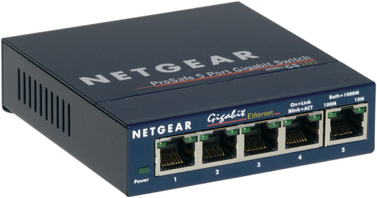 NETGEAR GS105 network switch, Unmanaged, 5-port, blue