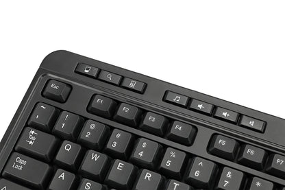 Adesso WKB-1320CB-UK keyboard Mouse included Home RF Wireless QWERTY UK English Black