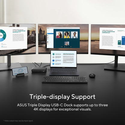 ASUS Triple Display USB-C Dock DC300 Docking USB 3.2 Gen 2 (3.1 Gen 2) Type-C Black