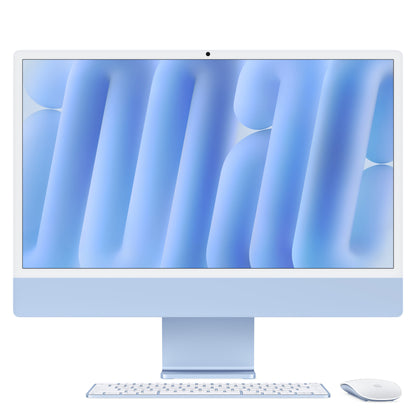 Apple iMac 24-inch with Retina 4.5K display: M4 chip with 10‑core CPU and 10‑core GPU, 24GB, 512GB SSD - Blue