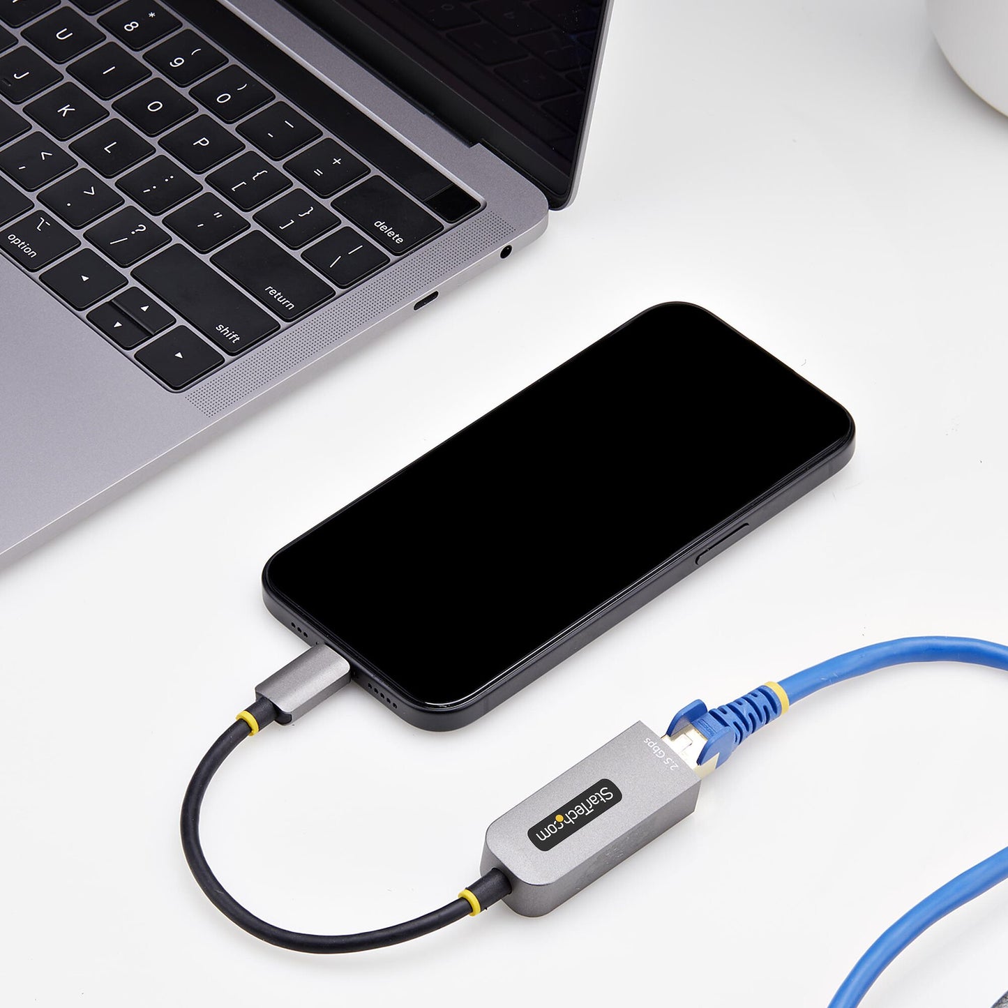 StarTech.com 2.5GbE USB-C to Ethernet Adapter, NBASE-T NIC, USB 3.0 Type-C 2.5/1G Multi Speed Network, Thunderbolt Compatible, Windows & Mac