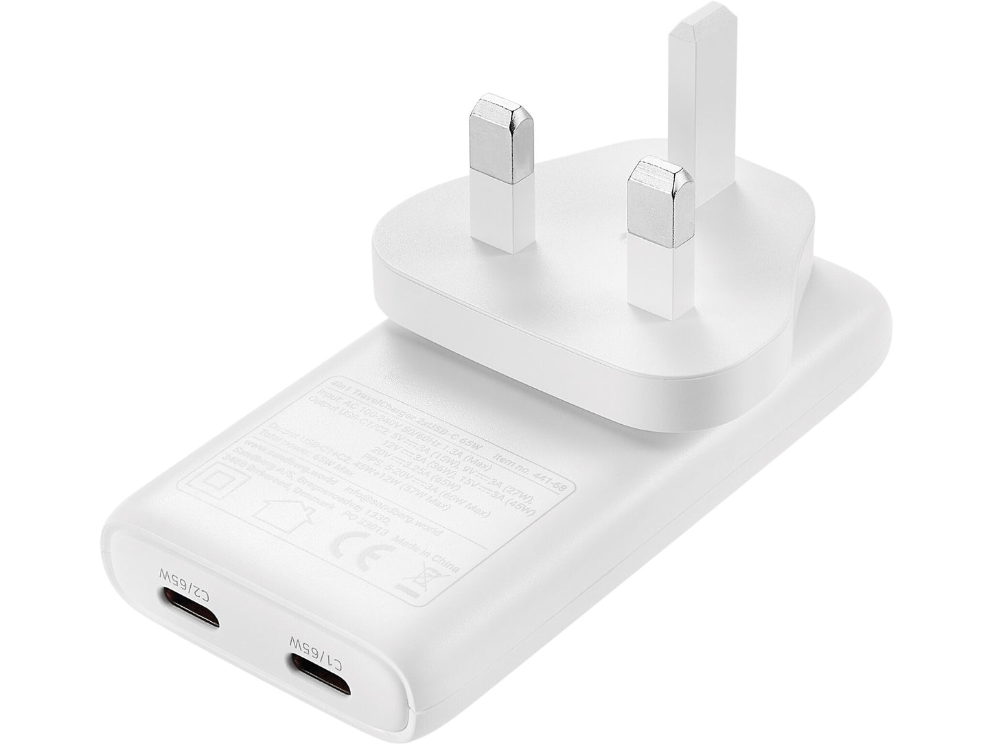 Sandberg 4in1 TravelCharger 65W White