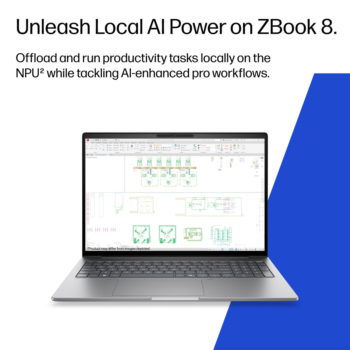 HP ZBook 8 G2i 14 inch Mobile Workstation PC - Data Science Copilot+ PC Intel Core Ultra 7 356H 35.6 cm (14") WUXGA 32 GB DDR5-SDRAM 1 TB SSD Wi-Fi 7 (802.11be) Windows 11 Pro AI Workstation, AI PC Silver