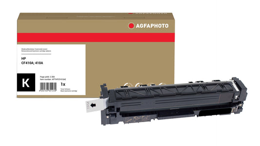 AgfaPhoto Compatible Toner Cartridge, Black, Replacement for HP CF410A, 410A, 2300 Pages