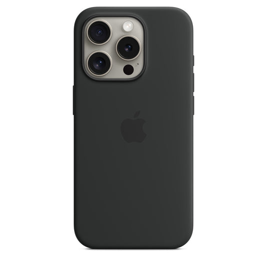 Apple iPhone 15 Pro Silicone Case with MagSafe - Black