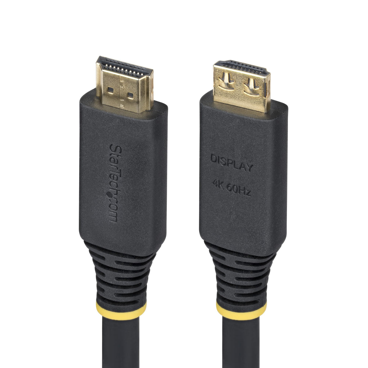 StarTech.com 15m (50ft) Active High Speed HDMI Cable with Gripping Connectors, 4K 60Hz/1440p 144Hz, HDR10/HDCP 2.2/ARC, 18Gbps, UHD HDMI Cord for TV/Monitor/Display, TPE Jacket