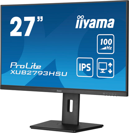 iiyama ProLite XUB2793HSU-B6 computer monitor 68.6 cm (27") 1920 x 1080 pixels Full HD LED Black