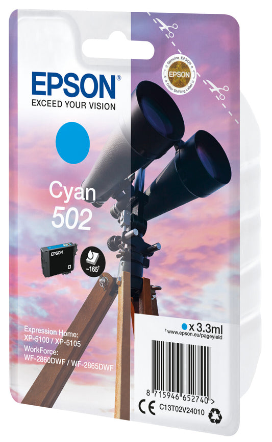 Epson Singlepack Cyan 502 ink cartridge