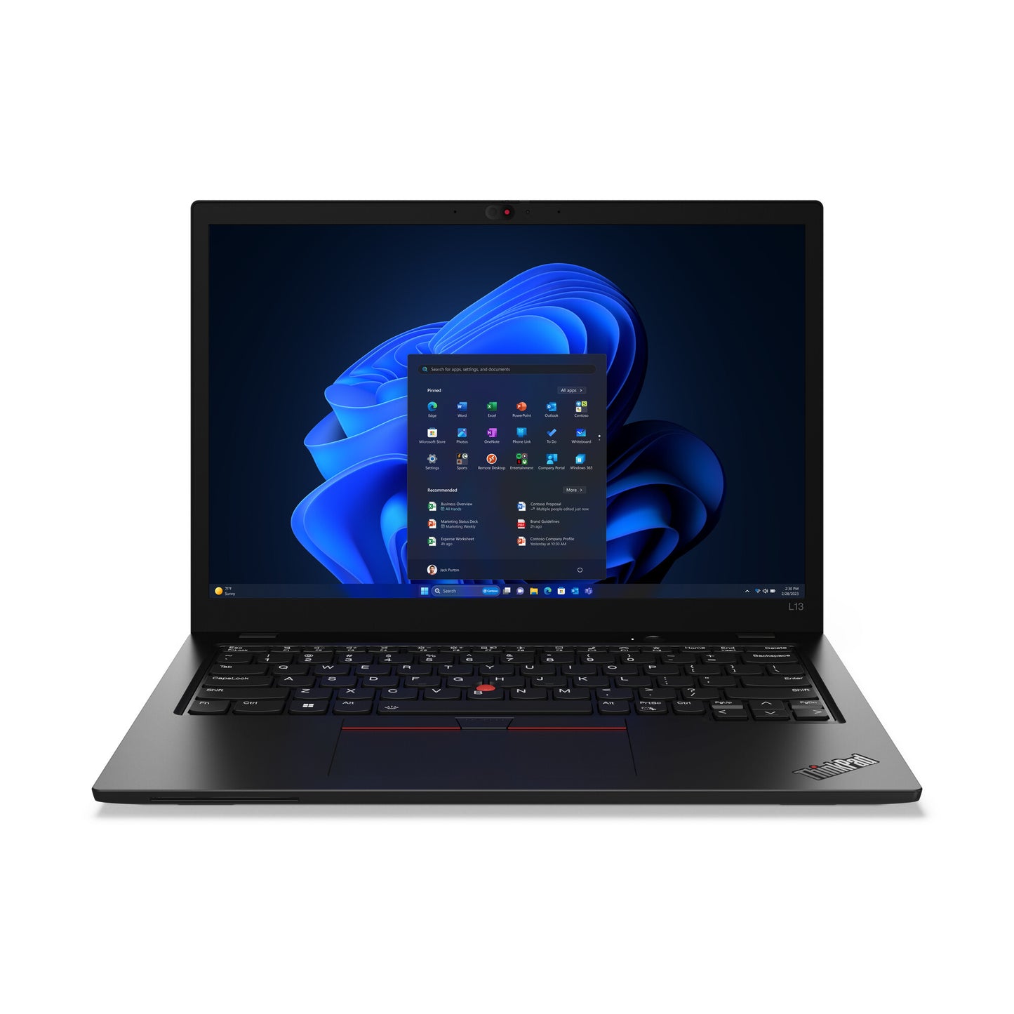 Lenovo ThinkPad L13 Gen 5 (Intel) Intel Core Ultra 5 125U Laptop 33.8 cm (13.3") WUXGA 16 GB LPDDR5-SDRAM 256 GB SSD Wi-Fi 6E (802.11ax) Windows 11 Pro UK English Black