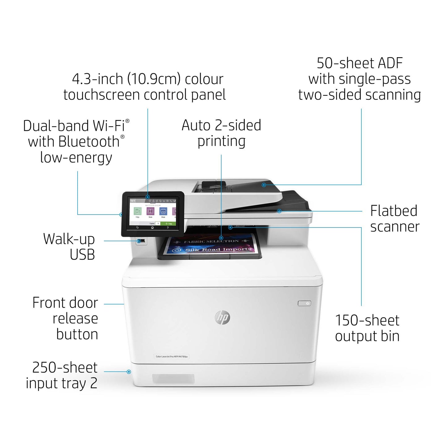 HP Color LaserJet Pro LaserJet Pro M479fnw Wireless Multifunction Color Printer, Copier, Scanner
