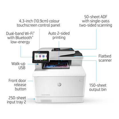 HP Color LaserJet Pro LaserJet Pro M479fnw Wireless Multifunction Color Printer, Copier, Scanner