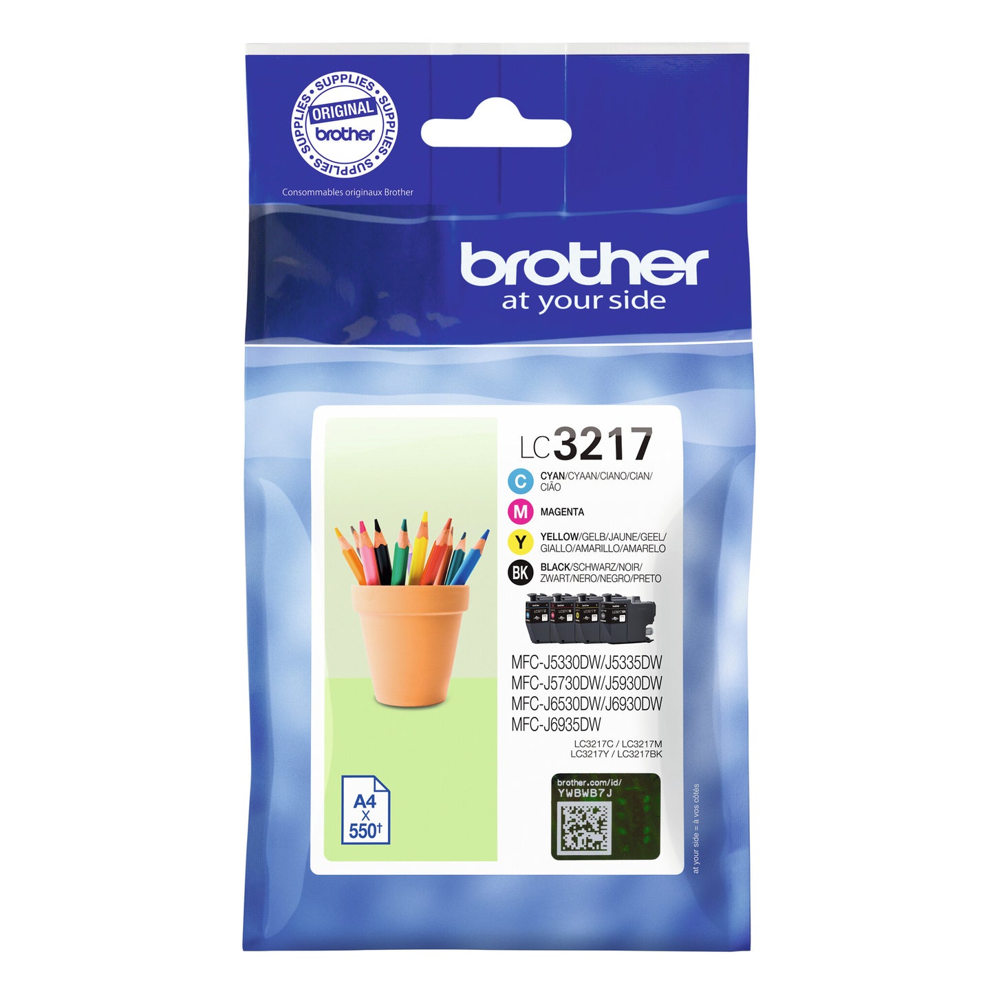 Brother LC-3217VAL ink cartridge 4 pc(s) Original Black, Cyan, Magenta, Yellow