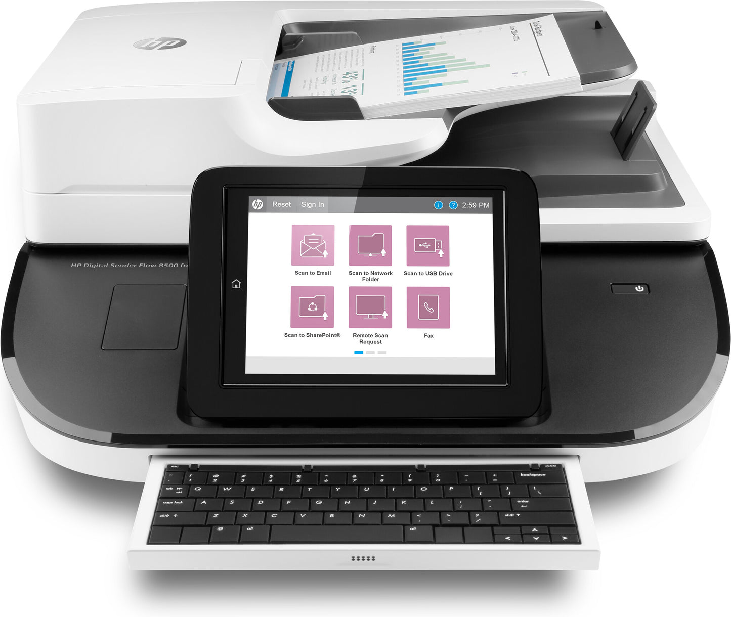 HP Flow 8500 fn2 Flatbed & ADF scanner