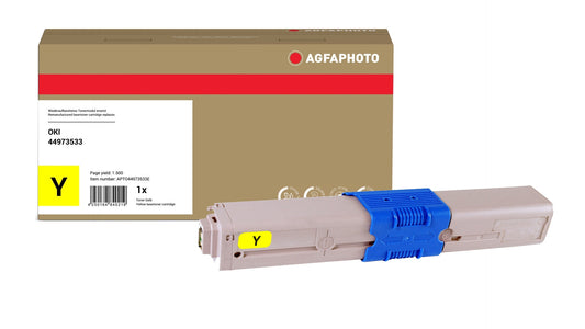 AgfaPhoto Compatible Toner Cartridge, Yellow, Replacement for OKI 44973533, 1500 Pages