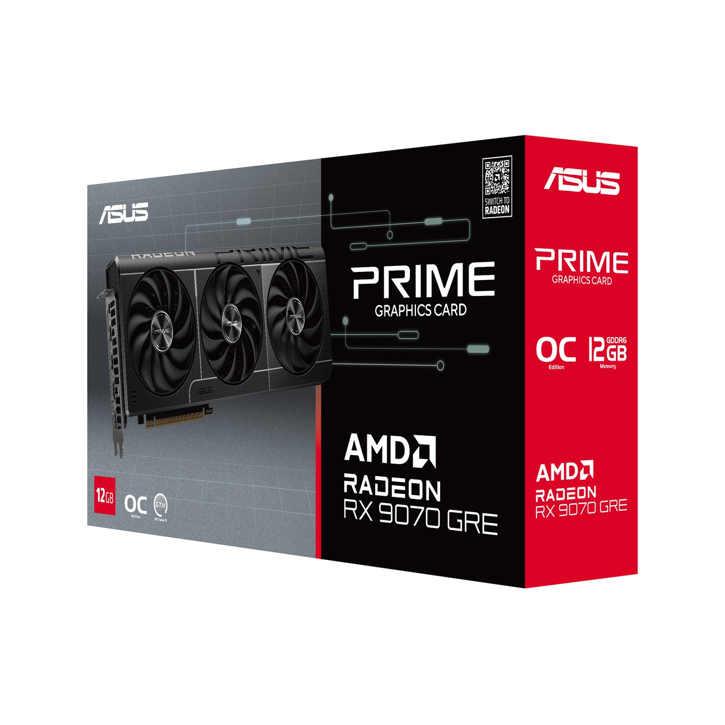 ASUS Prime -RX9070GRE-O12G AMD Radeon RX 9070 GRE 12 GB GDDR6