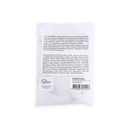eSTUFF ES602170-BULK lightning cable 1 m White