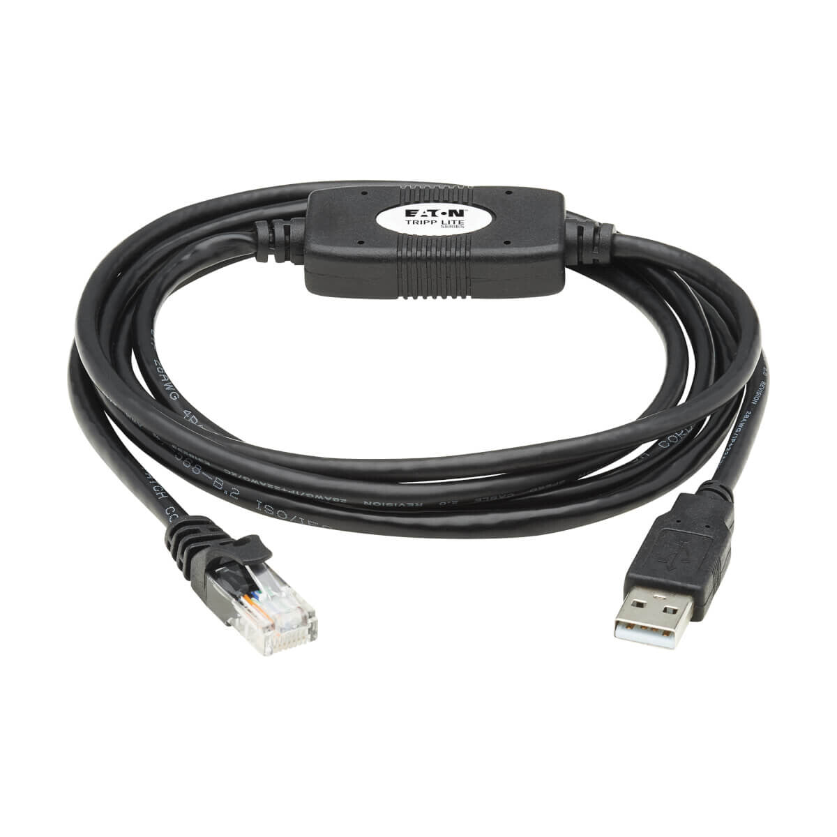 Tripp Lite U009-006-RJ45-X USB-A to RJ45 Rollover Console Cable (M/M) - Cisco Compatible, 250 Kbps, 6 ft. (1.83 m), Black