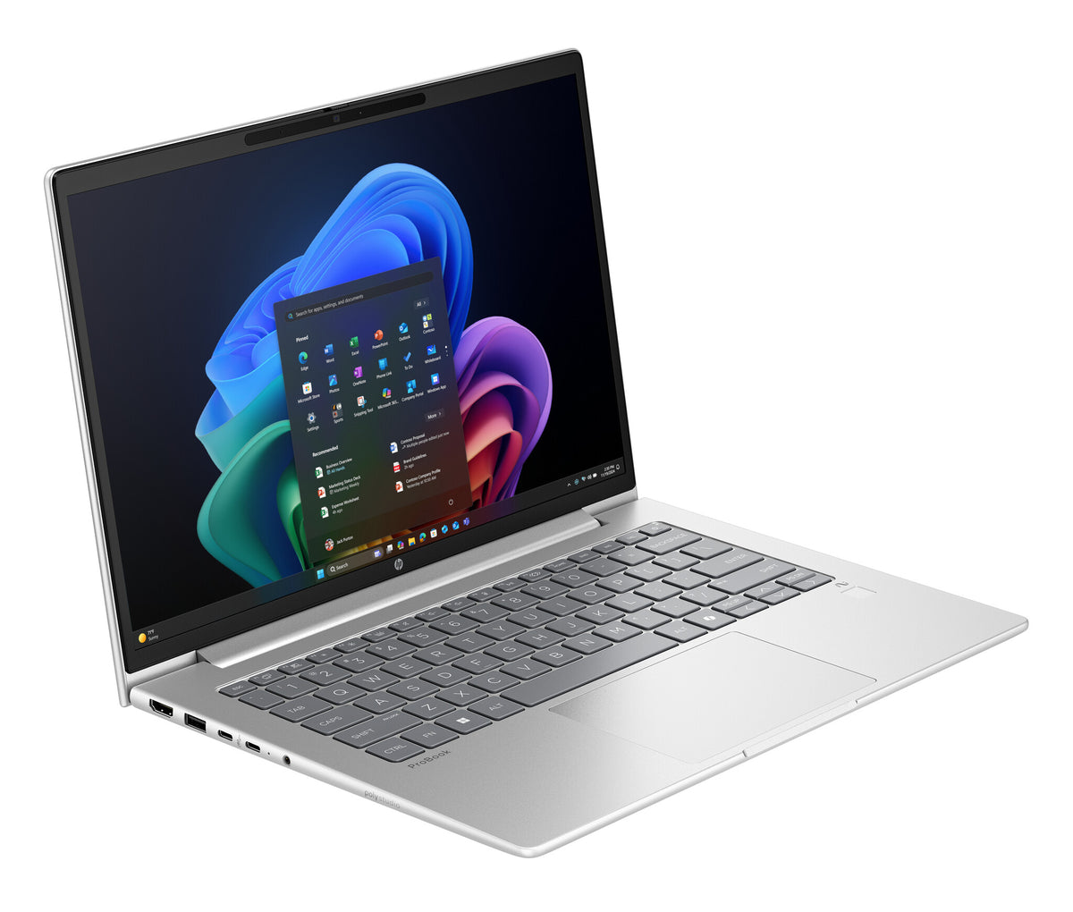 HP ProBook 4 G1q Next Gen AI PC Copilot+ PC Snapdragon X1-26-100 Laptop 35.6 cm (14") WUXGA 16 GB LPDDR5x-SDRAM 512 GB SSD Wi-Fi 6E (802.11ax) Windows 11 Pro Silver